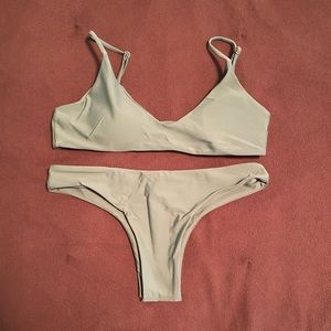 Shein Green Scoop Neck Bikini